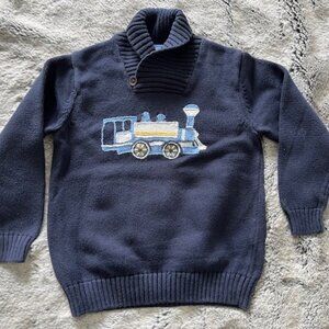 Janie and Jack Cotton Train Sweater